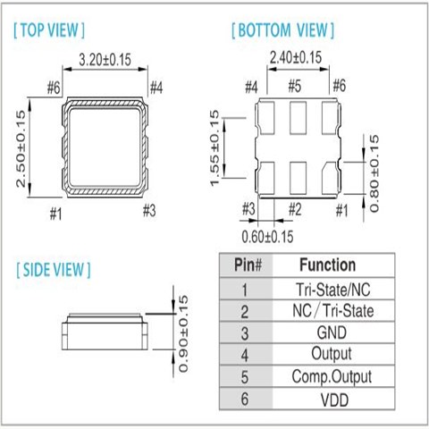 OAJRGLLTNF-100.000000,泰藝晶振廠家,3225振蕩器