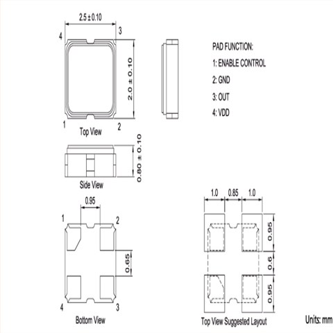 8W-12.000MBD-T,8W系列晶振,CMOS晶體振蕩器