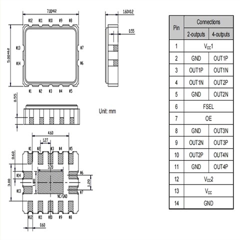EPSON差分振蕩器,X1G0042810005,MG7050VAN有源晶振,6G路由器晶振