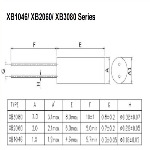 XB3080圓柱晶振,日本NAKA晶振,32.768KHZ石英插件晶體