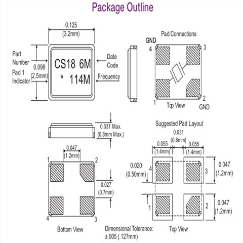 CS-018,CS-018-114.285M,3225mm,ConnorWinfield晶體諧振器