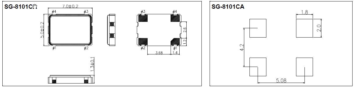 日產(chǎn)低消耗晶振,SMD大型7050振蕩器,SG-8101CA晶振