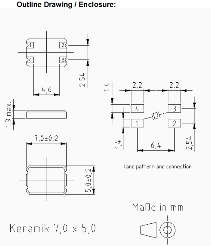 6GWIFI晶振/KVG無源晶體XMP-5100/XMP-5135-1A-18pF-27.000MHz