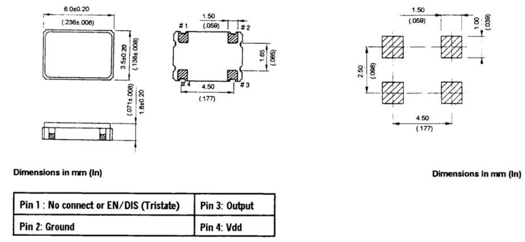 GED以太網(wǎng)晶振,SMD600.3C(E/D)-32.000MHz,6035mm,3.3V