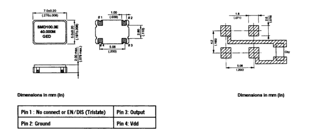 SMD100.3系列振蕩器,SMD100.3C(E/D)-45.000MHz,GED網(wǎng)絡(luò)晶振,7050mm