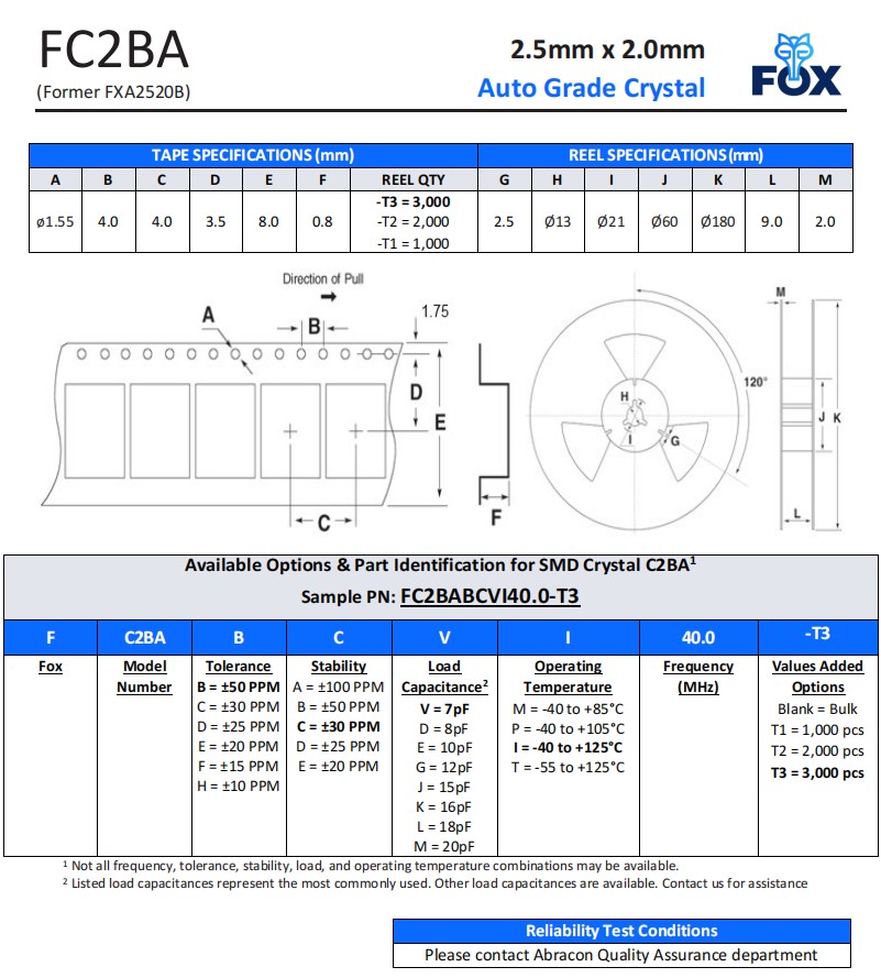 FC2BA，F(xiàn)XA2520B編碼