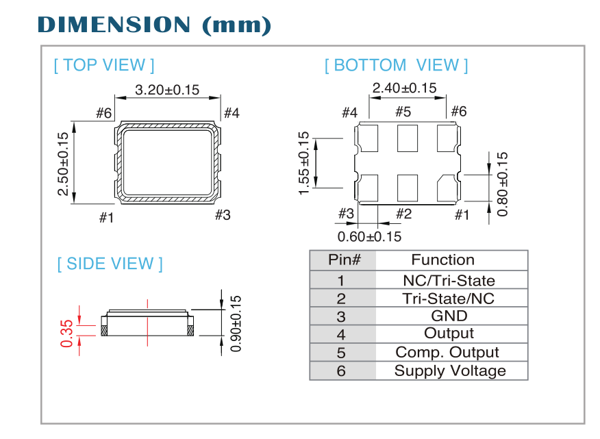 OA-M LVPECL3225cct